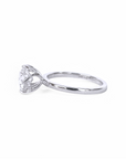 Anillo Solitario Diamante Laboratorio Brillante 1.5 Ct Bisel Oro 14K