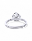 Anillo Solitario Diamante Laboratorio Brillante 1.5 Ct Bisel Oro 14K