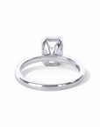 Anillo Solitario Diamante Laboratorio Corte Esmeralda 2 Ct Bisel Oro 14K