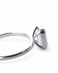Anillo Solitario Diamante Laboratorio Corte Esmeralda 2 Ct Bisel Oro 14K