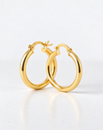 Aros argollas tubulares 2.4 mm oro 18K - 25 mm