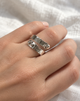 Anillo banda espiral Plata - Xime Carbacho