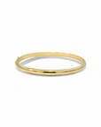 Esclava oval lisa 5 mm bisagra y cierre seguro oro 10K