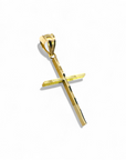 Cruz facetada oro amarillo 10K - 2,5 cm