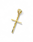 Cruz facetada oro amarillo 10K - 2,5 cm