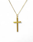 Cruz y Cadena de Oro 10K (20 x 10 mm)
