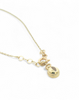 Collar de cadena eslabones y cruz de oro 10K