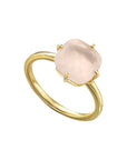 Anillo Sunlight Cuarzo Rosa Dorado