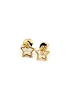 Aros Estrella Calada Oro Amarillo