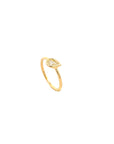 Anillo Solitario Diamante Corte Gota Bisel