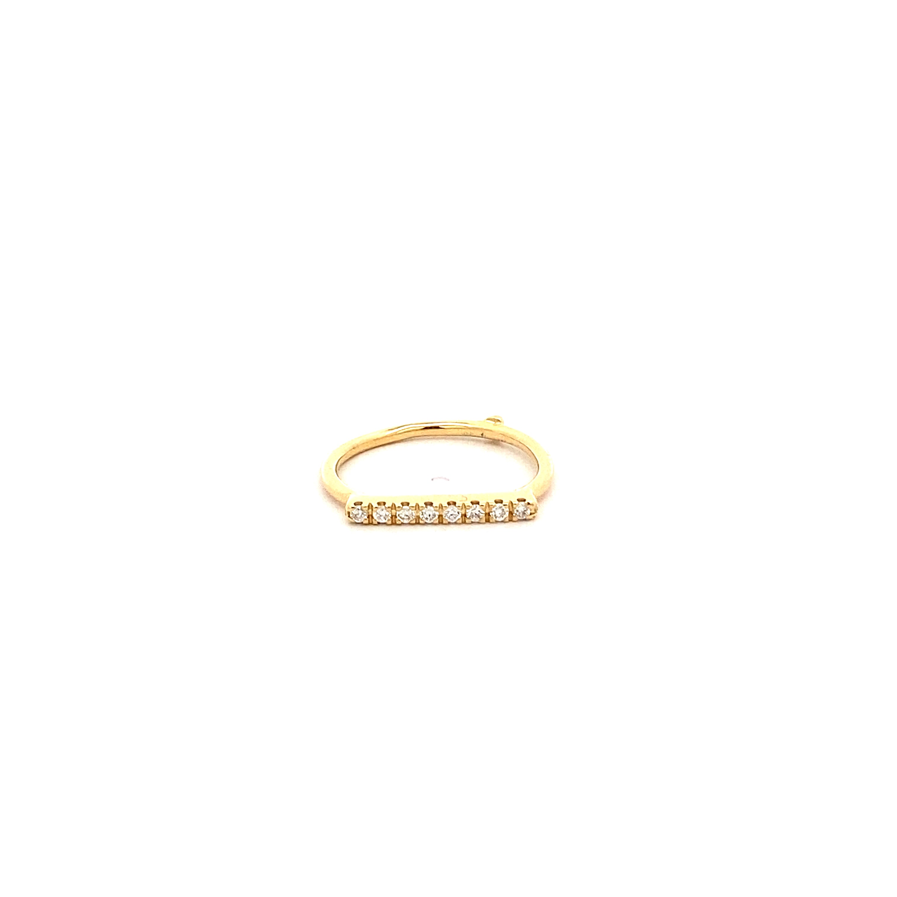 Anillo Cintillo de Oro Amarillo 18k con Diamantes