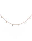 Collar oro rosado con diamantes en grifa