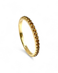 Anillo Cintillo de Citrinos en oro 10K