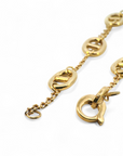 Pulsera cadena y eslabones estilo nautico plata 925 bañada en oro