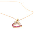 Collar Rubies y Brillantes forma de Corazón