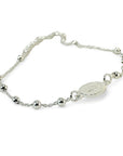 Pulsera plata cadena Denario Virgen