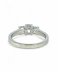Anillo Tricillo Diamantes Laboratorio Corte Esmeralda 0,75 Ct Oro 14K