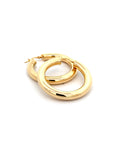 Aros argollas redondas tubulares 5 mm de oro amarillo 14K