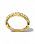 Anillo Cintillo Diamante Lab grifa con borde ruleteado