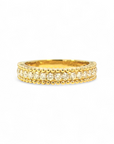 Anillo Cintillo Diamante Lab grifa con borde ruleteado