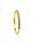 Anillo Cintillo Diamante Lab Bisel ruleteado 0,01 ct Oro 14K