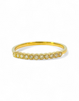 Anillo Cintillo Diamante Lab Bisel ruleteado 0,01 ct Oro 14K