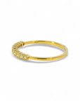 Anillo Cintillo Diamante Lab Bisel ruleteado 0,01 ct Oro 14K