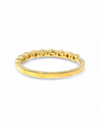 Anillo Cintillo Diamante Lab Bisel ruleteado big & small Oro 14K