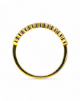Anillo Cintillo Diamante Lab Bisel ruleteado big & small Oro 14K