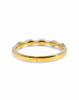 Anillo Cintillo Diamante Lab Bisel ruleteado ojitos
