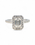 Anillo Solitario Diamante Lab Halo 1,06 Ct