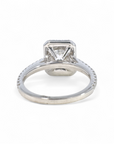 Anillo Solitario Diamante Lab Halo 1,06 Ct