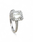 Anillo Solitario Diamante Lab Halo 1,06 Ct