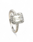 Anillo Solitario Diamante Lab Halo 1,06 Ct