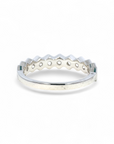 Anillo Cintillo Diamante Lab Bisel Hexagonal