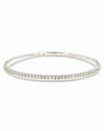 Pulsera esclava oval con Diamantes Lab Oro Blanco 14K