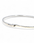 Pulsera esclava oval con Diamantes Lab Oro Blanco 14K
