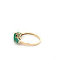 A pedido - Anillo Tricillo Esmeraldas Pera en Grifa 7 x 5 mm