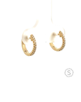 Argollas Oro Amarillo y Diamantes Corte Brillante