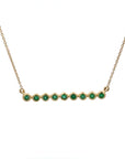 Collar Esmeraldas Bisel en oro 10K