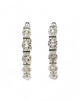 Aros Argolla 2,5 cm con Diamantes en bisel y barras de plata 925