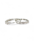 Aros Argolla 2,5 cm con Diamantes en bisel y barras de plata 925