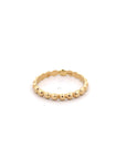 Anillo Oro Pelotitas Media Caña