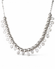 Collar cadena de plata 925 con bolitas y circones en bisel