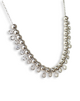 Collar cadena de plata 925 con bolitas y circones en bisel