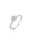 Anillo Flor Oro Blanco y Diamantes
