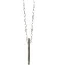 Collar cadena y colgante barrita Plata - Xime Carbacho