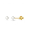 Aros Abridores Perlas naturales Oro 14K 3.5 - 4 mm