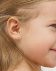 Aros Abridores Perlas naturales Oro 14K 3.5 - 4 mm