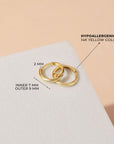 Aros Argolla Mini 9 mm Oro 14K